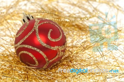 Christmas Ball Background Stock Photo