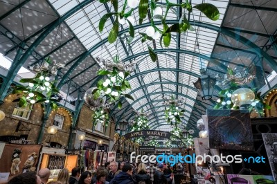 Christmas Decorations At Covent Garden Stock Photo
