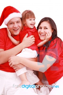Christmas Family Stock Photo