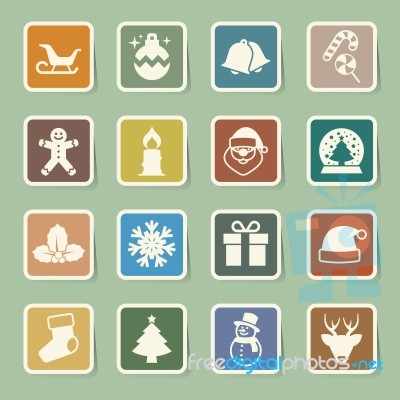 Christmas Icon Set Stock Image