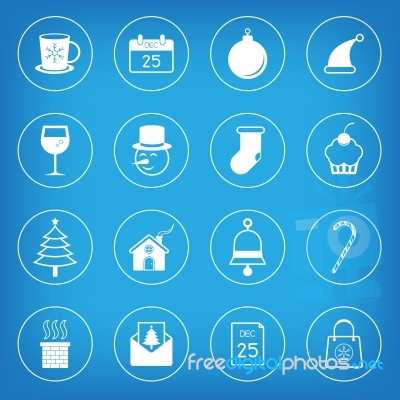 Christmas Icon Set  Illustration Stock Image