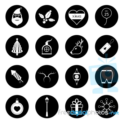 Christmas Icon Set  Illustration Stock Image