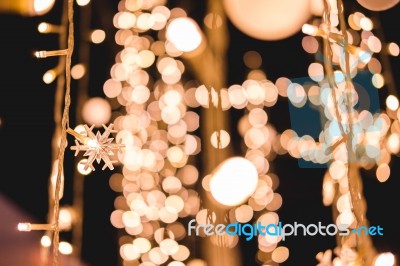 Christmas Lights Background Lights Blurred Bokeh Stock Photo