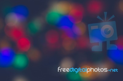 Christmas Lights Bokeh Background Stock Photo