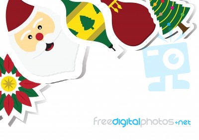 Christmas Objects With Copy Space Background  Illustration Stock Image