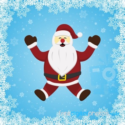 Christmas Santa Claus Snow Background Stock Image
