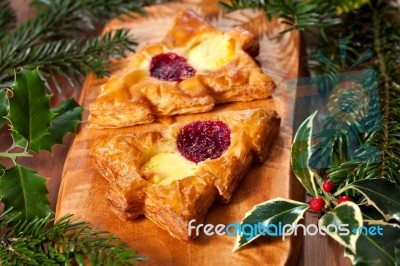 Christmas Shape Pastry Stock Photo