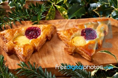 Christmas Shape Pastry Stock Photo