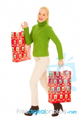 Christmas Shopping Stock Photo