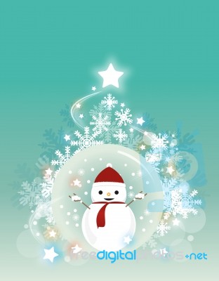 Christmas Snowman Design Stock Image