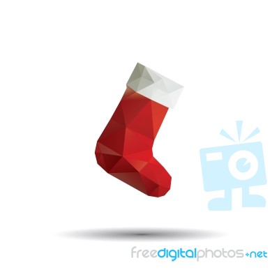 Christmas Stocking Abstract Isolated Stock Image