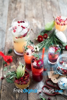 Christmas Treat Table Stock Photo