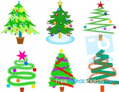 Christmas Trees Stock Image