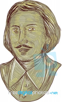 Christopher Marlowe Bust Drawing Stock Image Christopher Marlowe Bust Drawing Stock Image
