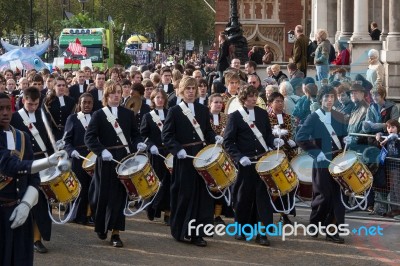 Christ's Hospital Horsham Drummers Stock Photo