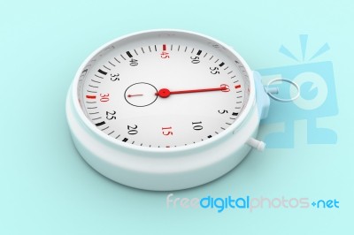 Chrome Stopwatch Isolated On A Isolated Background Stock Image