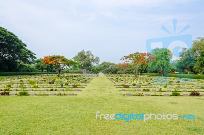 Chungkai War Cemetery, Thailand Stock Photo