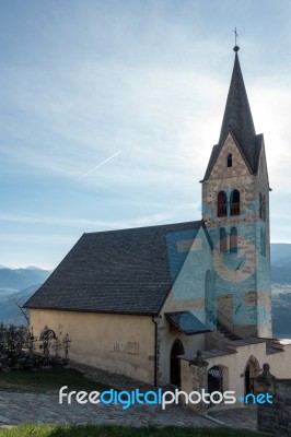 Church Dedicated To St Michael In Villanders Stock Photo