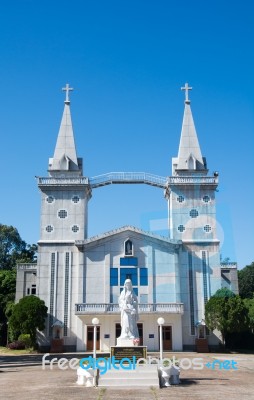Church In Nakhon Phanom Thailand (wat-nak-bun-anna) Stock Photo