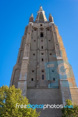 Church Of Our Lady In Bruges West Flanders Belgium Stock Photo