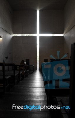 Church Of The Light, In The City Of Ibaraki, Osaka Prefecture Stock Photo