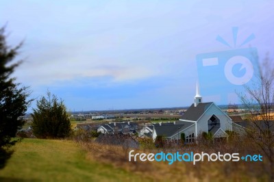 Church On Hill Stock Photo