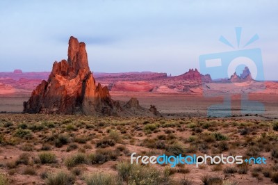 Church Rock Near Kayenta Arizona Stock Photo