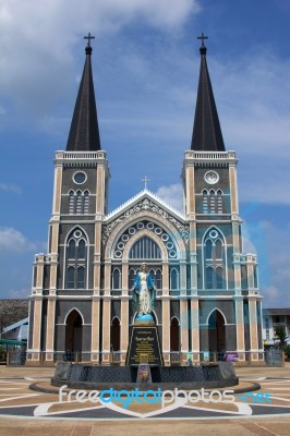 Church With Blue Sky Stock Photo