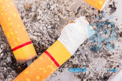 Cigarette Butt Stock Photo