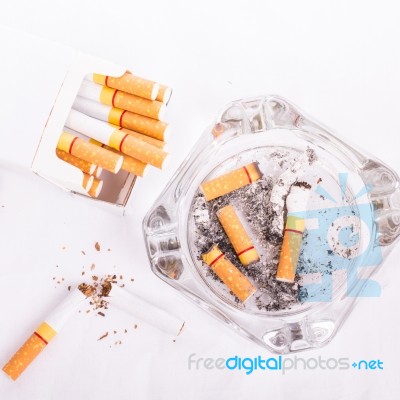 Cigarette Butt Stock Photo