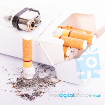 Cigarette Butt Stock Photo