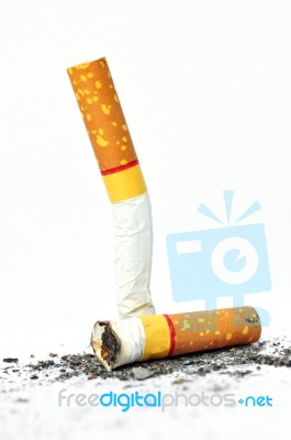 Cigarette Butts Stock Photo