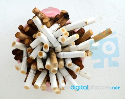 Cigarettes In Ashtray Stock Photo