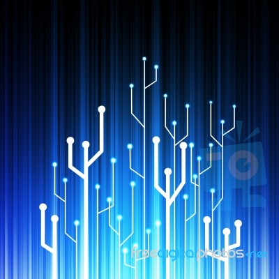 Circuit Board Tree Background Stock Image