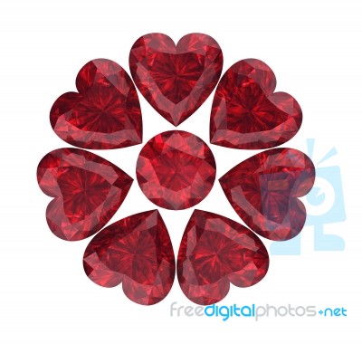 Citrine, Ruby Stock Image