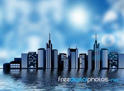 City Reflect Stock Image