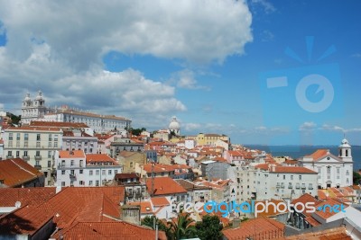 City View Of The Capital Of Portugal, Lisbon Stock Photo