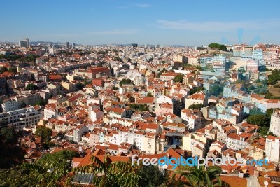 Cityscape Of Lisbon In Portugal Stock Photo