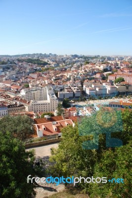 Cityscape Of Lisbon In Portugal Stock Photo