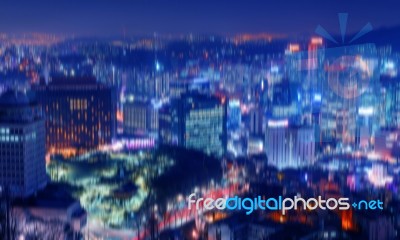 Cityscape With Blur Motion Stock Photo