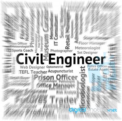 Civil Engineer Represents Work Position And Authority Stock Image