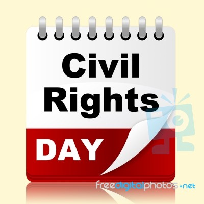 Civil Rights Day Means Slavery Plan And Reminder Stock Image