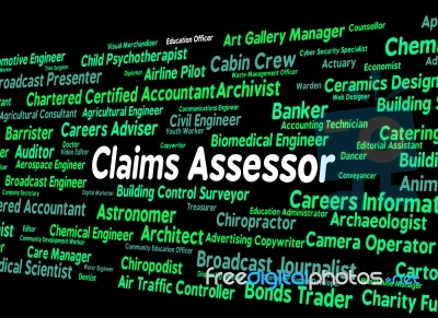 Claims Assessor Means Text Assessors And Words Stock Image