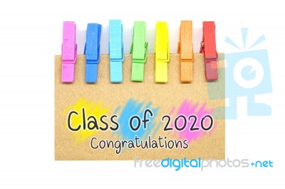 Class Of 2020 Year Graduation Congratulations Stock Photo