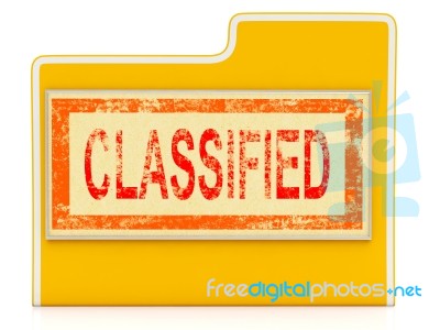 Classified File Shows Private Documents Or Papers Stock Image