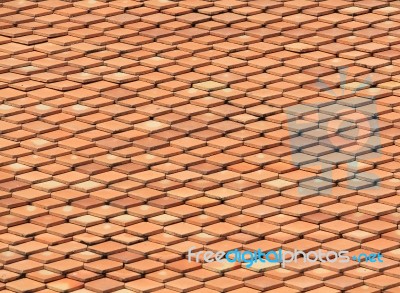 Clay Tile Roof Stock Photo
