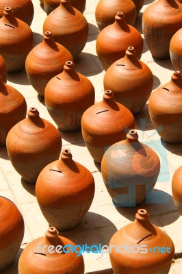 Clay Vases Stock Photo