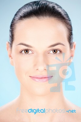 Clean Skin Woman Stock Photo