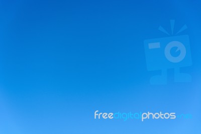 Clear Azure Sky Without Clouds. Sky Background Stock Photo
