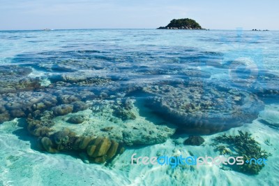 Clear Water At Lipe Island Stock Photo